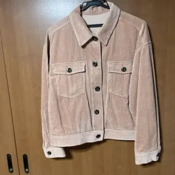 GU 핑크 코듀로이 귀여운 자켓