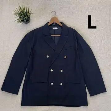 ONCILY 더블 테일러드 블레이저 자켓 네이비