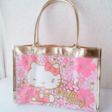 레어 HelloKitty 헬로키티 클리어 토트백 Y2K 헤이세이 레트로