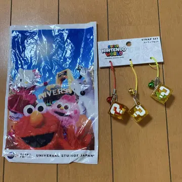 USJ 한정판 슈퍼 닌텐도 월드 스트랩 세트 미사용