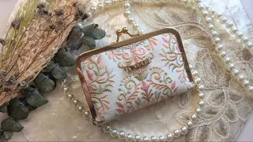 인도 자수 Compact Wallet