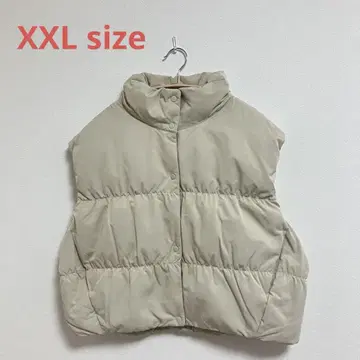 UNIQLO C 빅 사이즈 다운 크롭 베스트 여성용 베이지