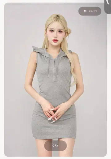 darich 라메 맨투맨 미니 원피스
