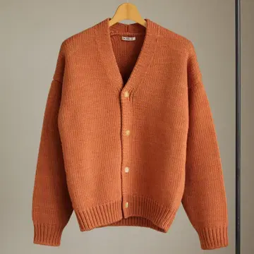AURALEE SUPER MILLED KNIT BIG CARDIGAN