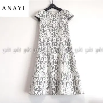 ANAYI 레이스 본딩 플레어 원피스 38