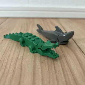 LEGO 부품 미니 피규어 정품 바다 생물 상어 악어 세트