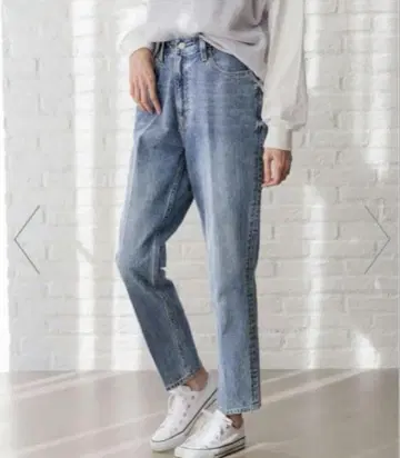 글로벌 워크 GOOD 데님 테이퍼드 팬츠 라이트 블루 L 사이즈