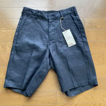 무인양품 MUJI 미사용 새상품 택 포함 헴프 혼방 숏팬츠 신사 블랙 S