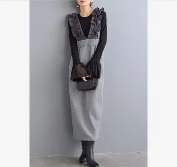 이소재 프릴 숄더 점프스커트 미라 오웬 마이 스트라다 좋아하시는 분께