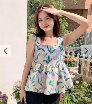 벌스데이 바쉬 튤립 자수 프릴 상의