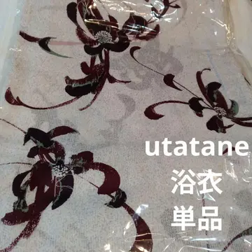 미사용 utatane 유카타 단품 크림슨 여성용