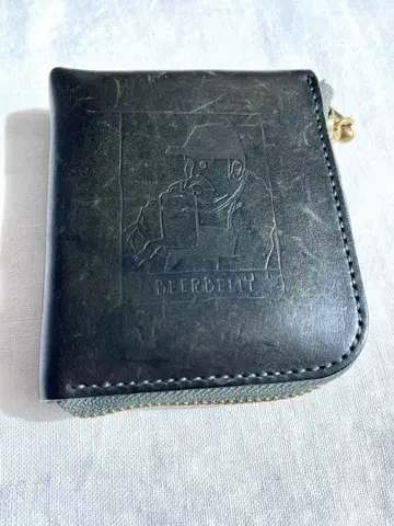 BEERBELLY 스몰 라운드 월렛 천연 가죽 비어벨리