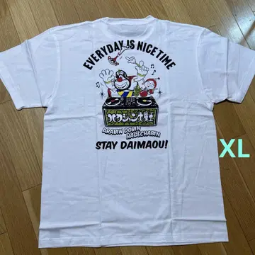 새상품 타츠노코 프로 하쿠숀 마왕 아쿠비짱 XL 화이트 반팔T셔츠