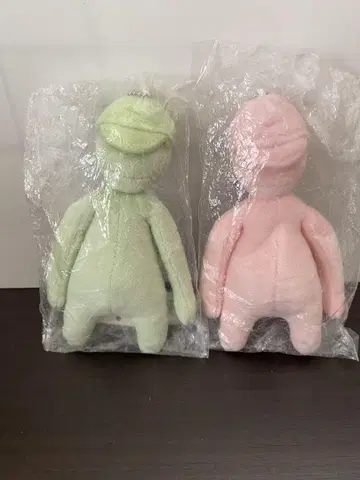 휴먼 폴 플랫 봉제 인형 마스코트 볼 체인 2세트