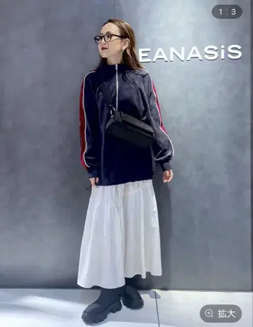 벨벳 라인 하프 집 풀오버 JEANASIS