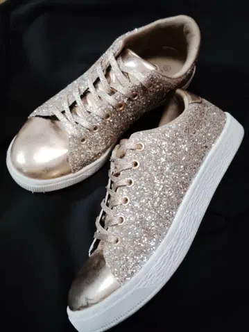 [ ESPERANZA ] 골드 글리터 스니커즈 M