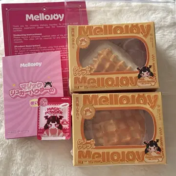 mellojoy 크림 와플 원형 삼각형 2개 세트 새상품 스퀴즈