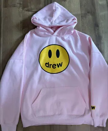 drew house 스마일리 페이스 후드티 L 핑크