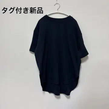 다크 블루 라운드넥 반팔 티셔츠