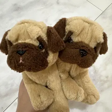 퍼그 불독 강아지 봉제 인형 반려동물