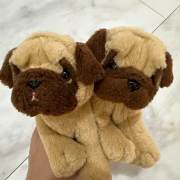 퍼그 불독 개 베스트에버 봉제 인형 반려동물