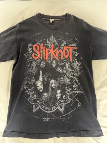 Slipknot T셔츠 블랙 ALL HOPE IS GONE 구제 의류