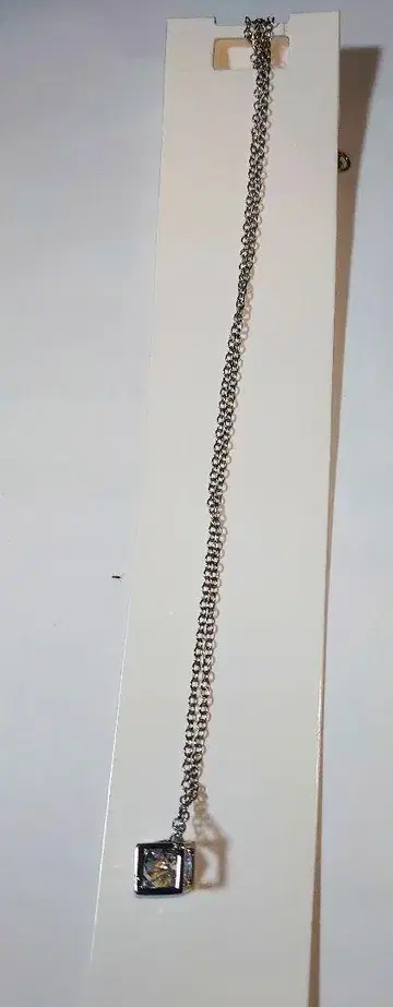 실버 큐빅 스퀘어 목걸이