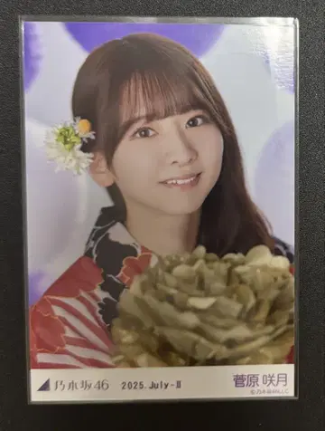 스가와라 사츠키 노기자카46 유카타 브로마이드 앉은 요리 레어 포즈