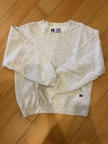 90s 러셀 하이코튼 USA제 무지 맨투맨 그레이 ovy
