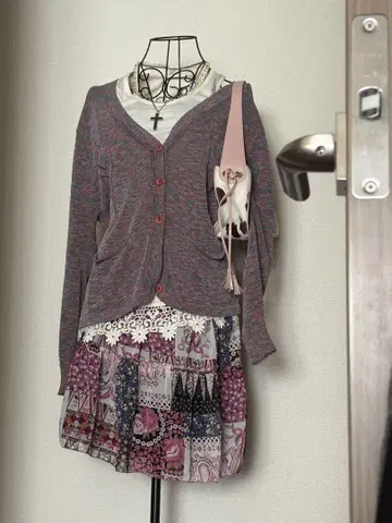 스커트 핑크 페어리 그런지 모리걸 귀여운 00s 걸리시 스타일