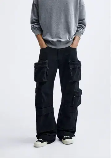 완판템 zara 포켓 UTILITY 데님 팬츠