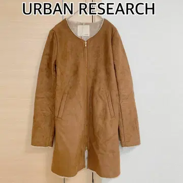 어반 리서치 써니 라벨 페이크 무스탕 코트 노카라