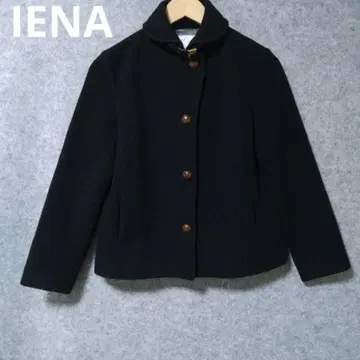 IENA 울 코트 블랙 호두 단추 포함