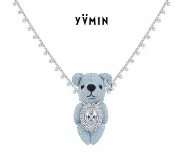 yvmin 8월 새상품 곰 모양 크리스탈 목걸이