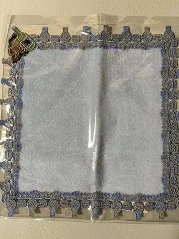 치카자와 레이스 타월 손수건 아쿠아 블루 미개봉 새상품