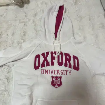 OXFORD UNIVERSITY 후드티 화이트 & 핑크