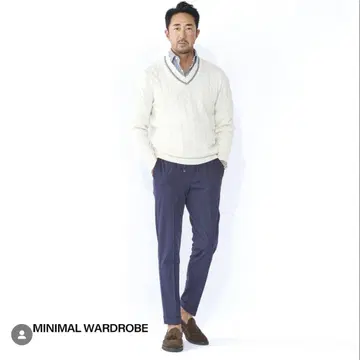 [새상품] BERWICH H DUE 저지 팬츠 호시바 별주 네이비 48