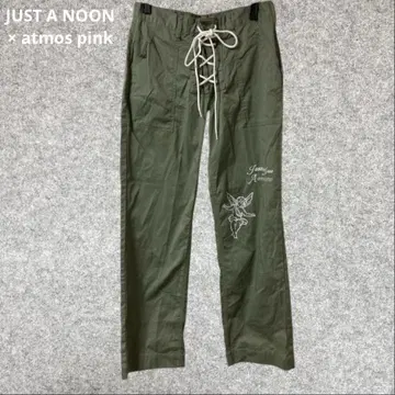 JUST A NOON x atmos pink 레이스업 워크 팬츠