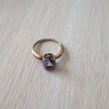 금제 오벌컷 보라색 보석 반지