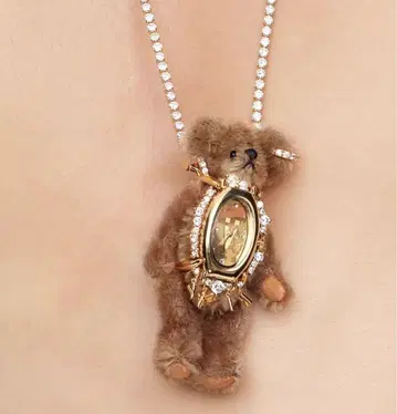 yvmin 새상품 시계 곰 목걸이