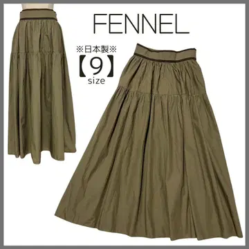 FENNEL 페넬 YAMADAYA 개더 티어드 롱 스커트 면