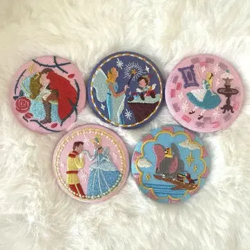 디즈니 자수 캔뱃지 5개 세트