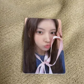 NMIXX 지우 럭키 드로우 withmuu 핑크 리본 트레이딩 카드