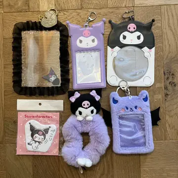 [산리오] 쿠로미 굿즈 6종 세트 카드 홀더/스크런치