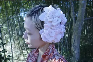 머리 장식 성인식 결혼식 시로무쿠 타케우치 하나코 씨