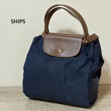 SHIPS 나일론 2 핸들 백 네이비