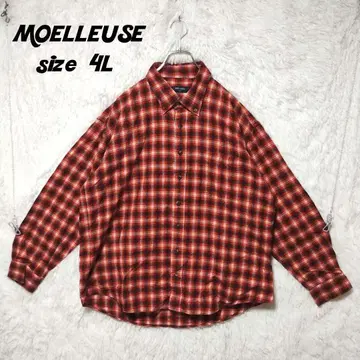 MOELLEUSE 체크 셔츠 빅 사이즈 4L