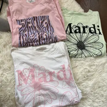 Mardi jouetie 반팔 티셔츠 3개 세트