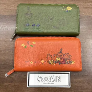 무민 장지갑 그린 오렌지 페어