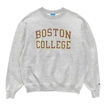 구제 의류 챔피온 보스턴 대학 칼리지 맨투맨 프린트